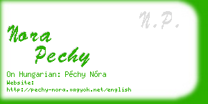nora pechy business card