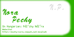 nora pechy business card